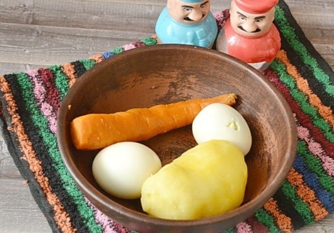 Морковь картофель и яйцо