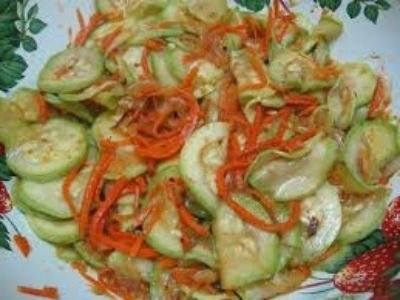 Салат по корейски с капустой и огурцами